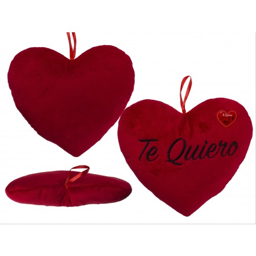 PELUCHE CORAZON ROJO TE QUIERO 26CM