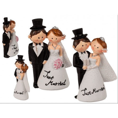 FIGURA PAREJA NOVIOS JUST MARRIED 6,5CM