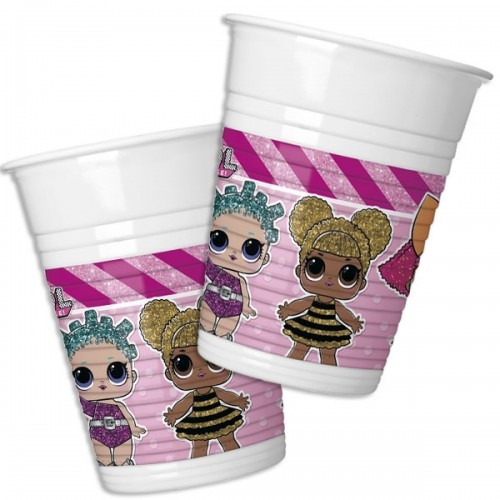 =  8 VASOS PL LOL SURPRISE 200ML
