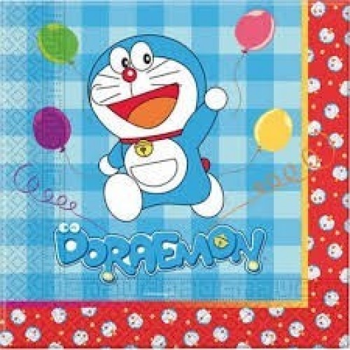 $  20 SERVILLETAS DORAEMON 33CM