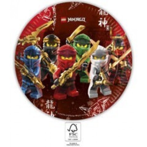   8 PLATOS LEGO NINJAGO 23CM