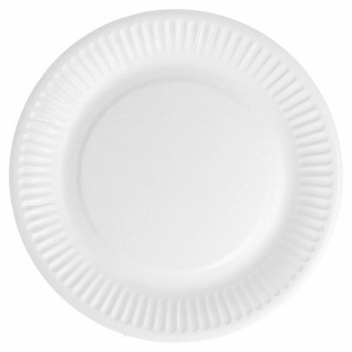 $E 50 PLATOS CARTON BLANCO BIO 18CM