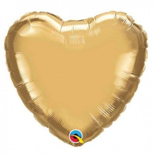 E/GLOBO 18" FOIL CORAZON CHROME ORO