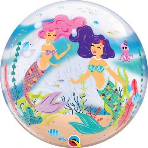  GLOBO 22" BURBUJA SIRENA BIRTHDAY