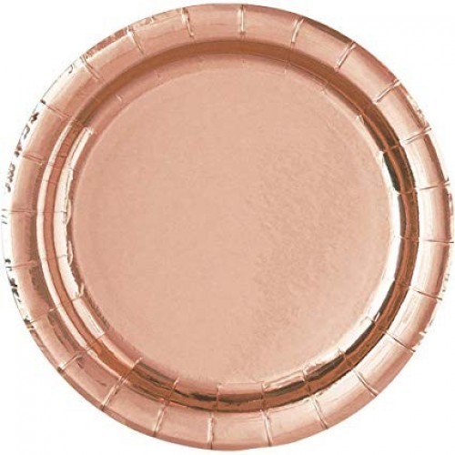   8 PLATOS  ROSA ORO MET 17,8CM