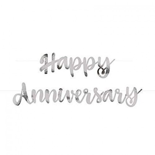 GUIRNALDA PLATA HAPPY ANNIVERSARY