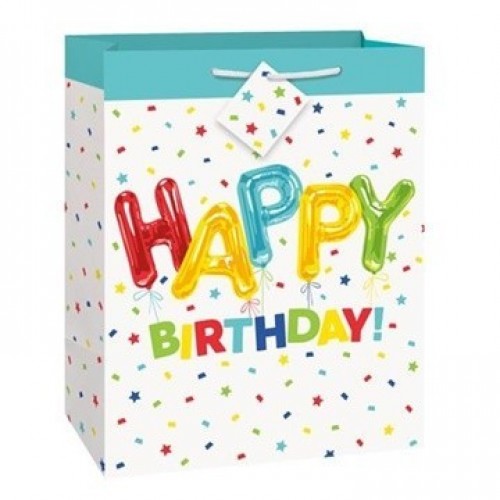   BOLSA REGALO BIRTHDAY MULTI27X33CM