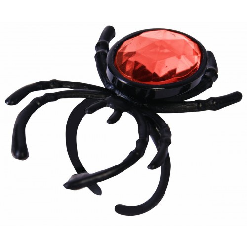 ANILLO ARAÑA PIEDRA NARANJA/LILA