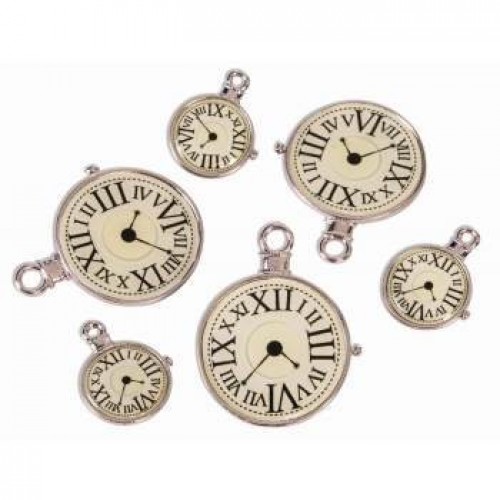 PAQ.6/U COLGANTE SILUETA RELOJ STEAMPUNK