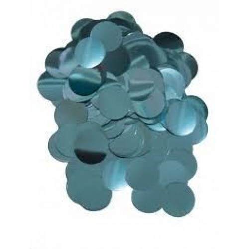 $E PAQ.CONFET CIRCULOS METAL CELESTE 22G