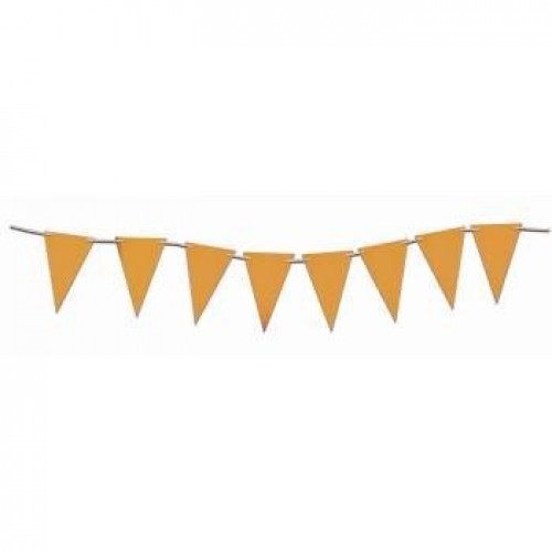 $E BANDERIN TRIANGULO ORO GLITTER 2,13M