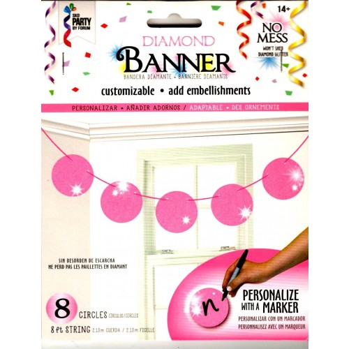 GUIRNALDA CIRCULO ROSA PERSONALIZAR 2,13