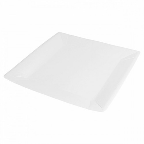 $D 20 PLATOS CUADRADO BIO BLANCO 23CM