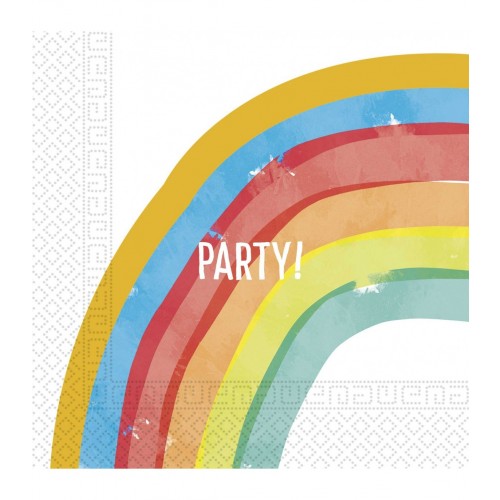   20 SERVILLETAS ARCOIRIS 33CM
