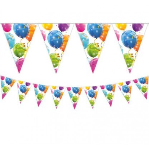   BANDERIN TRIANGULAR GLOBOS 2,3MT