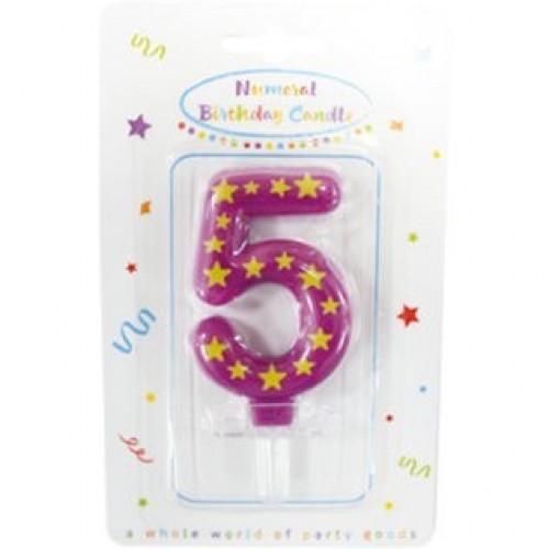 VELA FORMA N5 ESTRELLAS 6CM