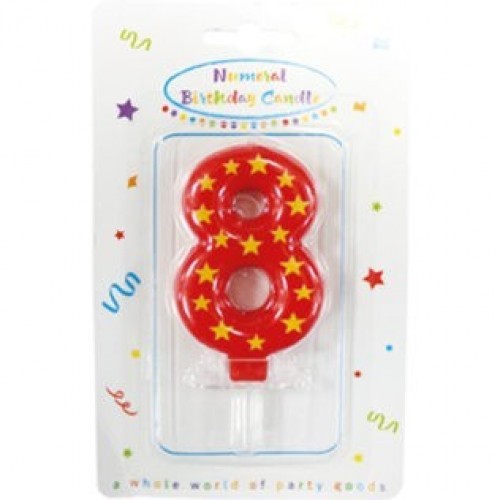 VELA FORMA N8 ESTRELLAS 6CM