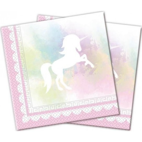   20 SERVILLETAS UNICORNIO 33CM