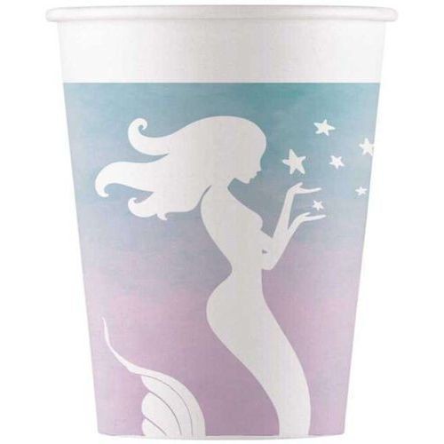   8 VASOS CARTON SIRENA ELEGA 200ML