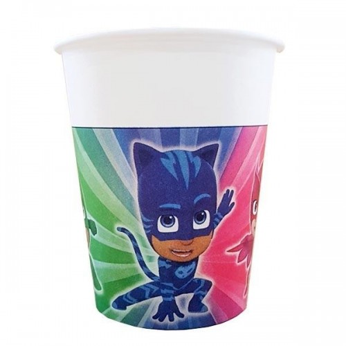 $E  8 VASOS CARTON PJMASKS 200ML