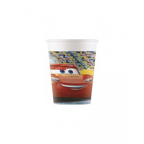   8 VASOS CARTON CARS 3 200ML