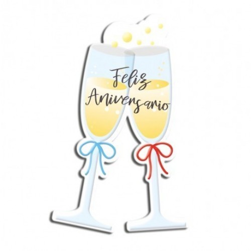 TARJETON COPA FELIZ ANIVERSARIO  