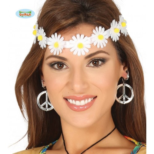 DIADEMA/CINTA MARGARITAS BLANCAS