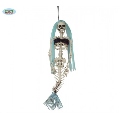 $D COLGANTE ESQUELETO SIRENA 40CM