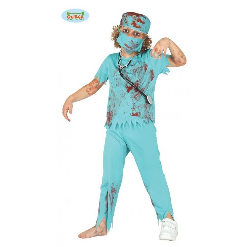 DISFRAZ 7A9AÑOS CIRUJANO ZOMBIE