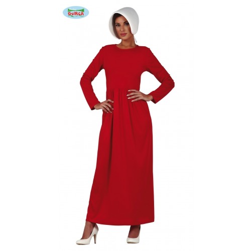 $D  DISFRAZ T-M CRIADA VESTIDO ROJO