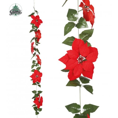 GUIRNALDA FLOR PONSETIA GRANDE 2MT