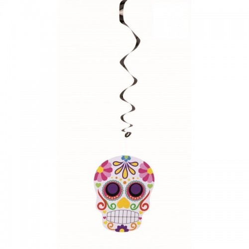 COLGANTE ESPIRAL CALAVERA DIA MUERTOS