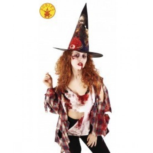 SOMBRERO BRUJA ZOMBIE