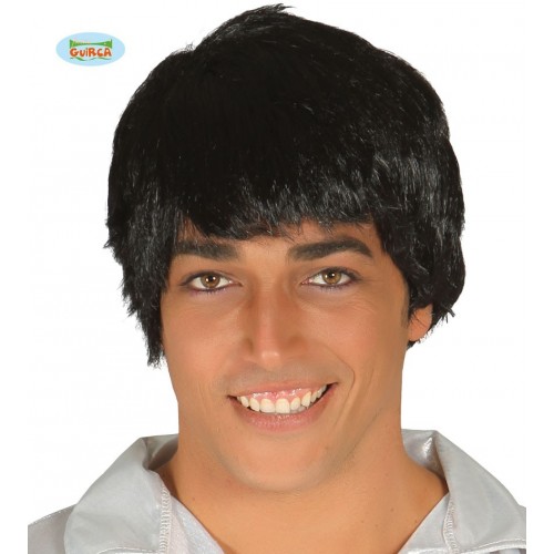 PELUCA ADULTO HOMBRE NEGRA