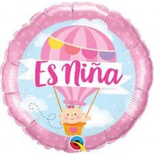 GLOBO 18" FOIL ES NIÑA EN GLOBO AIRE