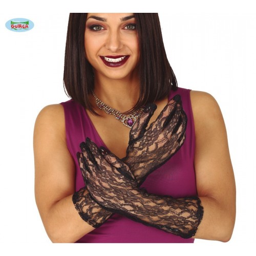   GUANTES CALADOS NEGROS 38CM