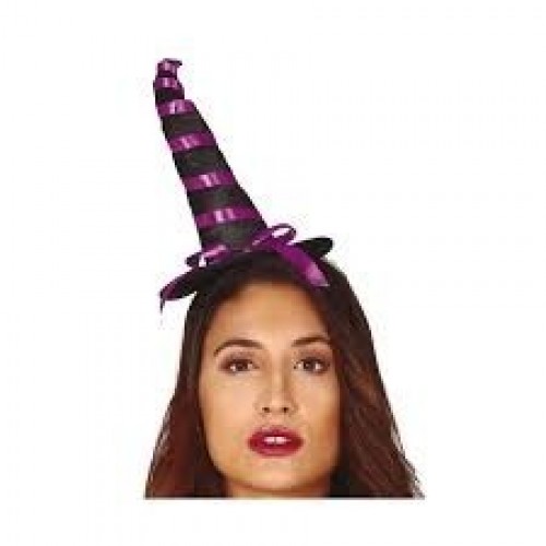 $D DIADEMA MINI  BRUJA NEGRO/LILA