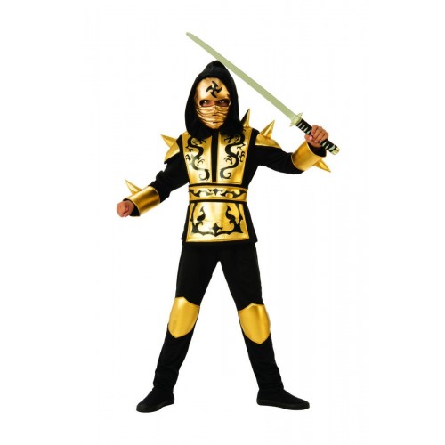 DISFRAZ 8A10AÑOS REY NINJA ORO