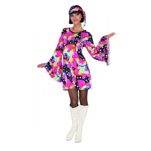DISFRAZ T-M CHICA HIPPIE VESTIDO