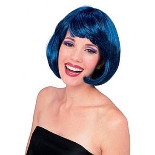 PELUCA CABELLO CORTO AZUL