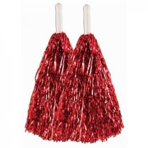   SET 2/U POM-POM FLECOS METAL ROJO