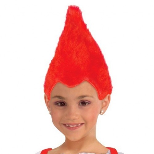   PELUCA INFANTIL TROLL ROJA