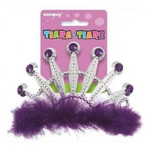   TIARA CON MARABU VIOLETA