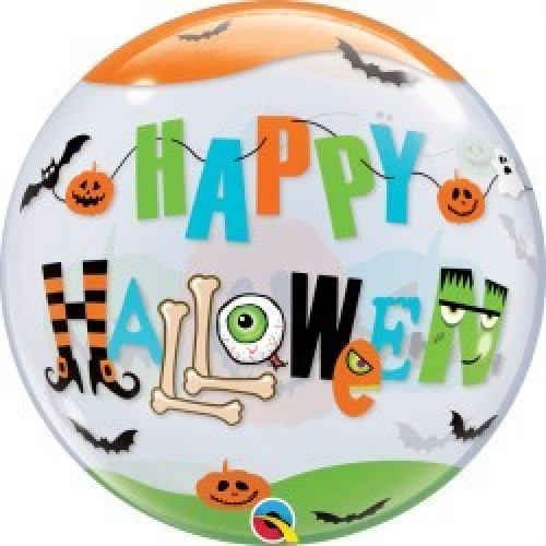 $D GLOBO 22"BURBUJA HALLOWEEN FUN FONT