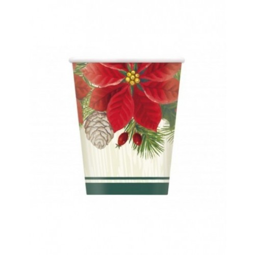 PAQ.8/U VASO RAMA PONSETIA 270ML