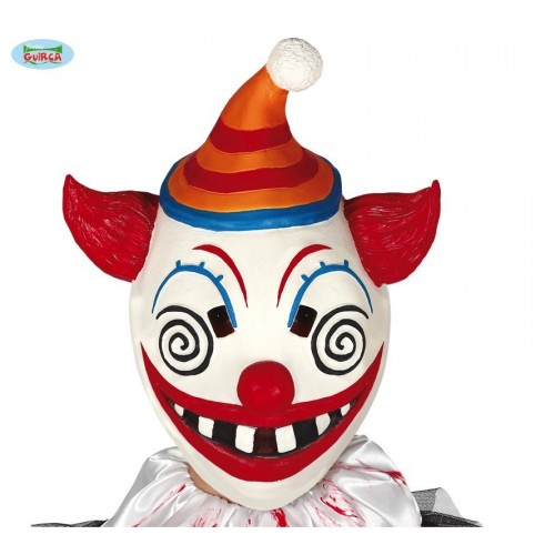 $D  MASCARA LATEX PAYASO LOCO