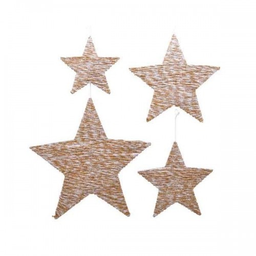 $D COLGANTE ESTRELLA COLOR NATURAL 38CM