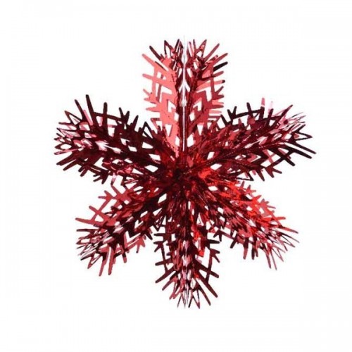 COLGANTE COPO DE NIEVE ROJO 39CM