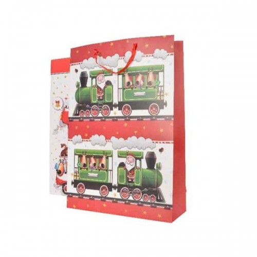 $D BOLSA REGALO TREN PAPA NOEL 50X72CM