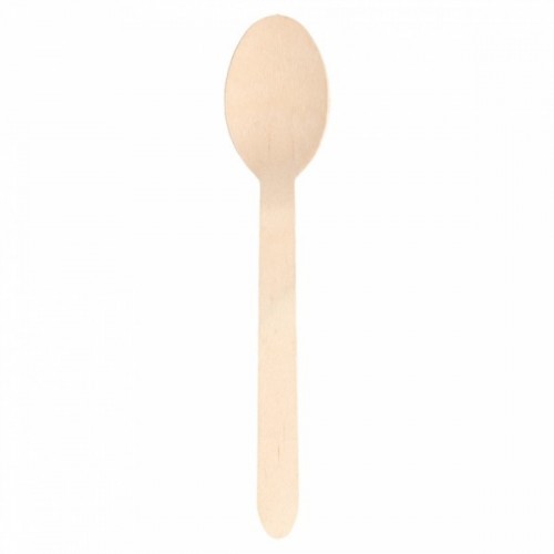100 CUCHARAS MAKAN MADERA 15,8CM